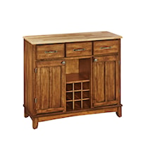 Traditional 2-Door Buffet with Removable Wine Storage