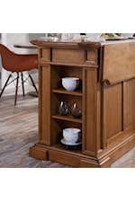 homestyles Montauk Traditional Kitchen Island with Oak-Finished Top