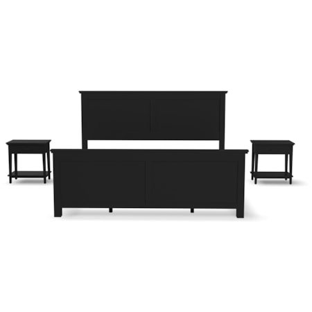 King Bed And Two Nightstands