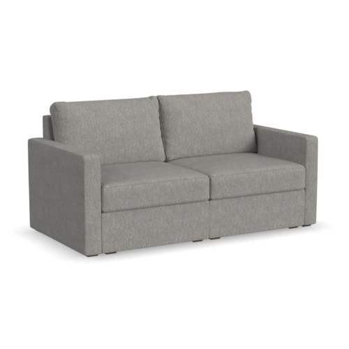 Flex Loveseat with Standard Arm - Frost
