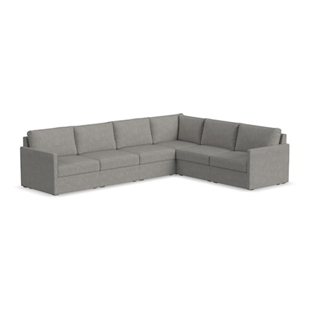 Narrow-Arm 6-Seat Sectional Sofa