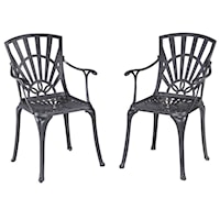Traditional Set of 2 Outdoor Chairs