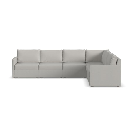 Narrow-Arm 6-Seat Sectional Sofa