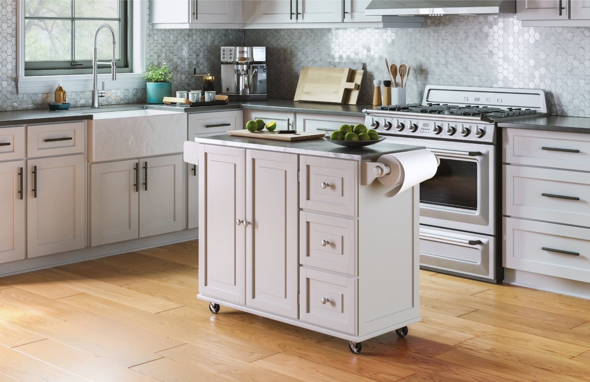 homestyles Blanche Kitchen Cart