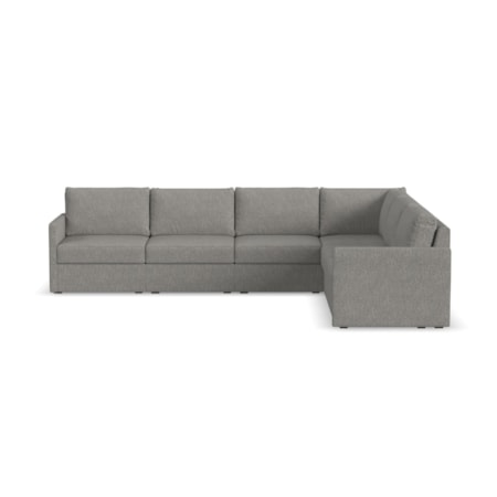 Narrow-Arm 6-Seat Sectional Sofa