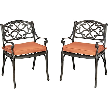 Set of 2 Outdoor Arm Chairs