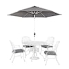 homestyles Capri Traditional 6-Piece Outdoor Dining Set with Umbrella