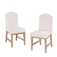 Set of Two Upholstered Dining Side Chairs