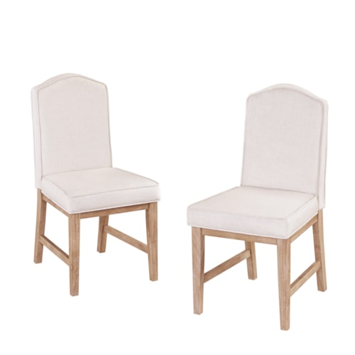 Set of Two Upholstered Dining Side Chairs