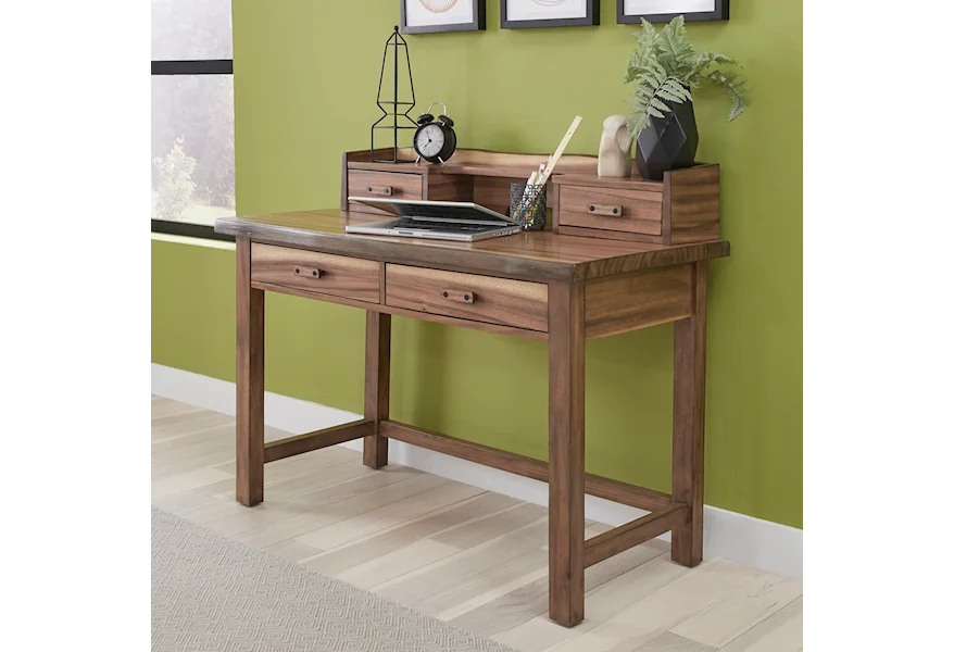 Forest Retreat Student Desk with Hutch by homestyles at Sam Levitz Furniture
