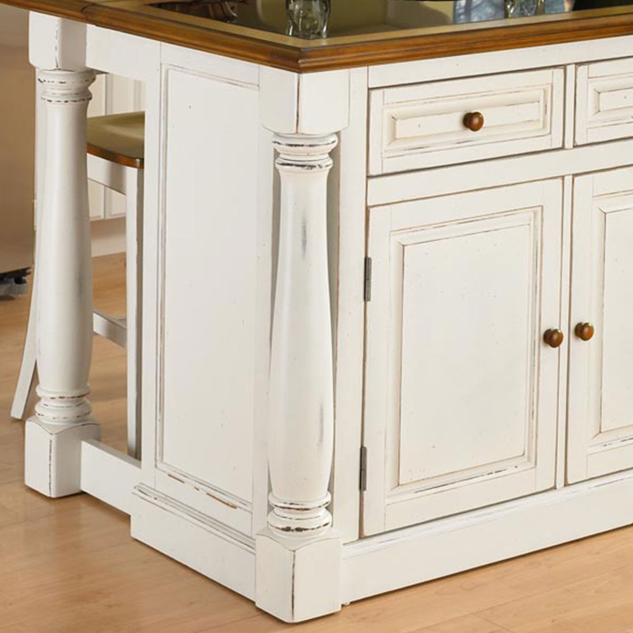 homestyles Monarch Kitchen Island with Stools