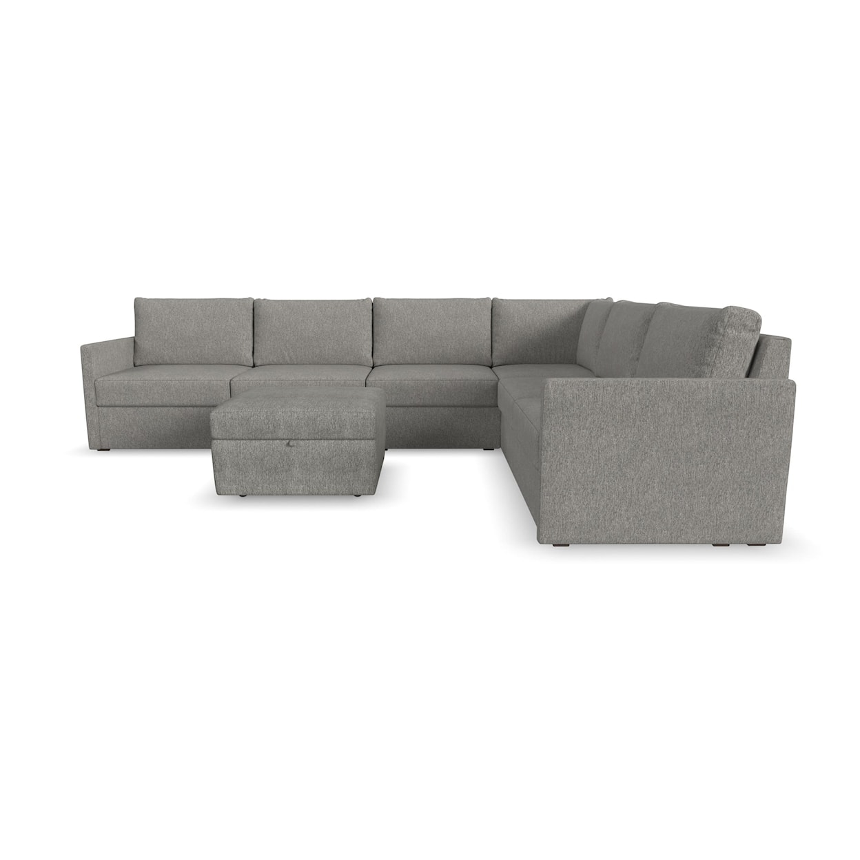 Flexsteel Flex 6-Piece Sectional and Storage Ottoman