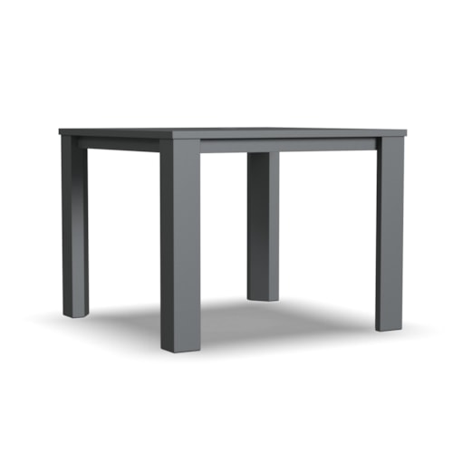 Contemporary Outdoor Square Dining Table with 2" Umbrella Hole