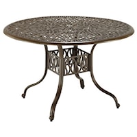 Traditional 48 Inch Round Outdoor Dining Table