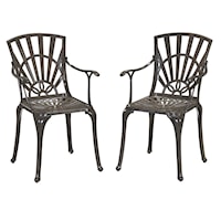 Traditional Set of 2 Outdoor Chairs