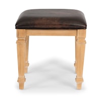 Traditional Vanity Bench with Padded Upholstered Seat