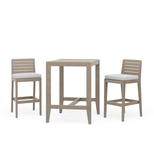 Outdoor High Bistro Table And Two Stools