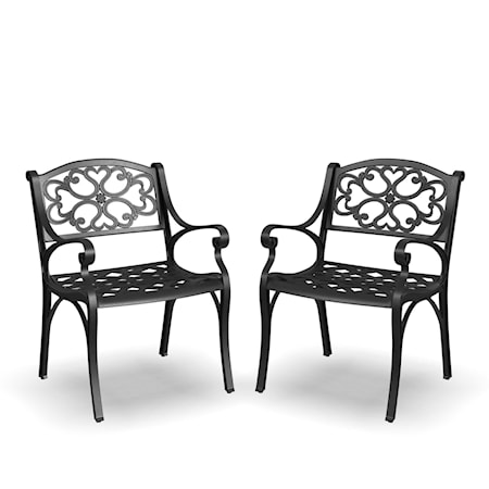 Set of 2 Outdoor Arm Chairs