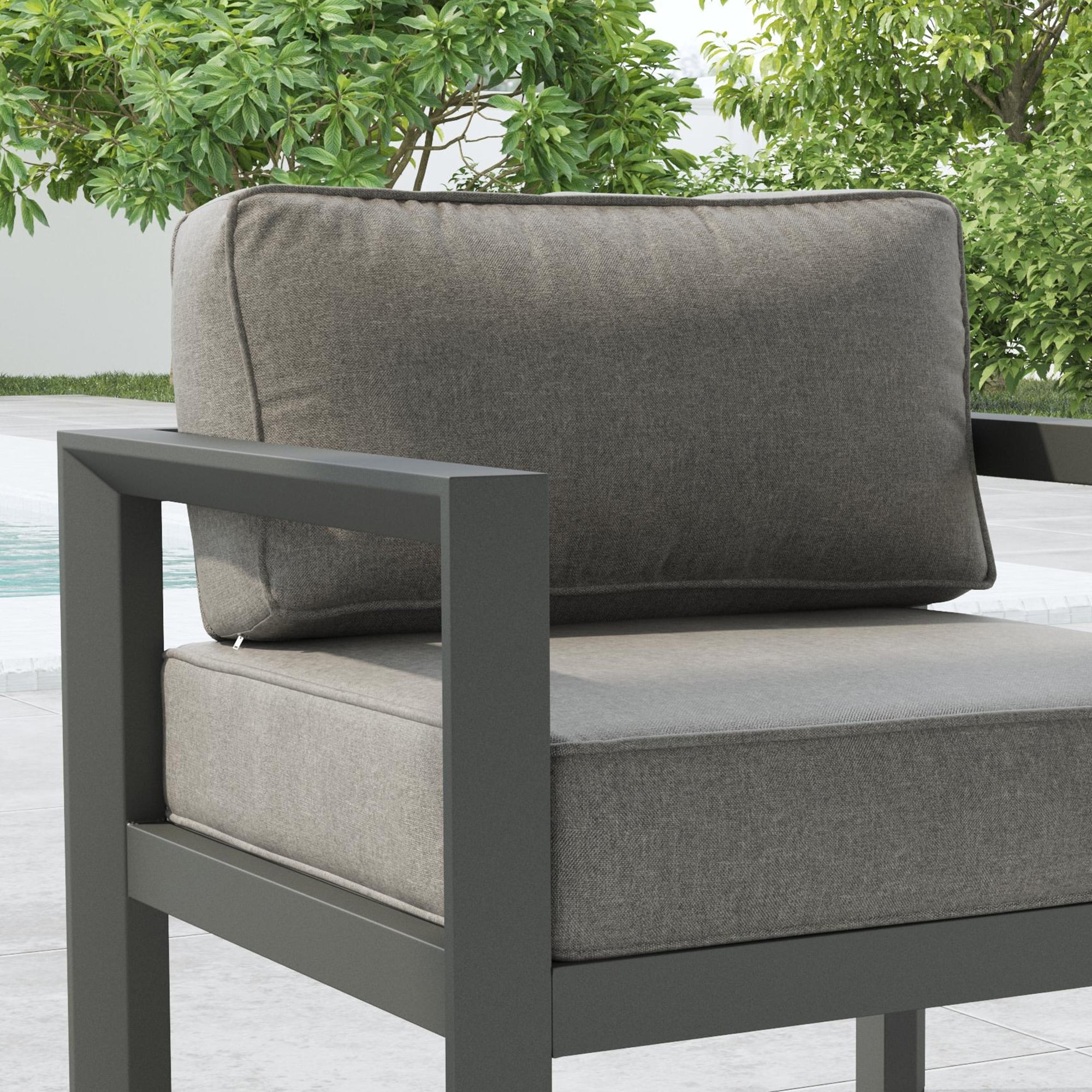 homestyles Grayton Outdoor Aluminum Lounge Chair