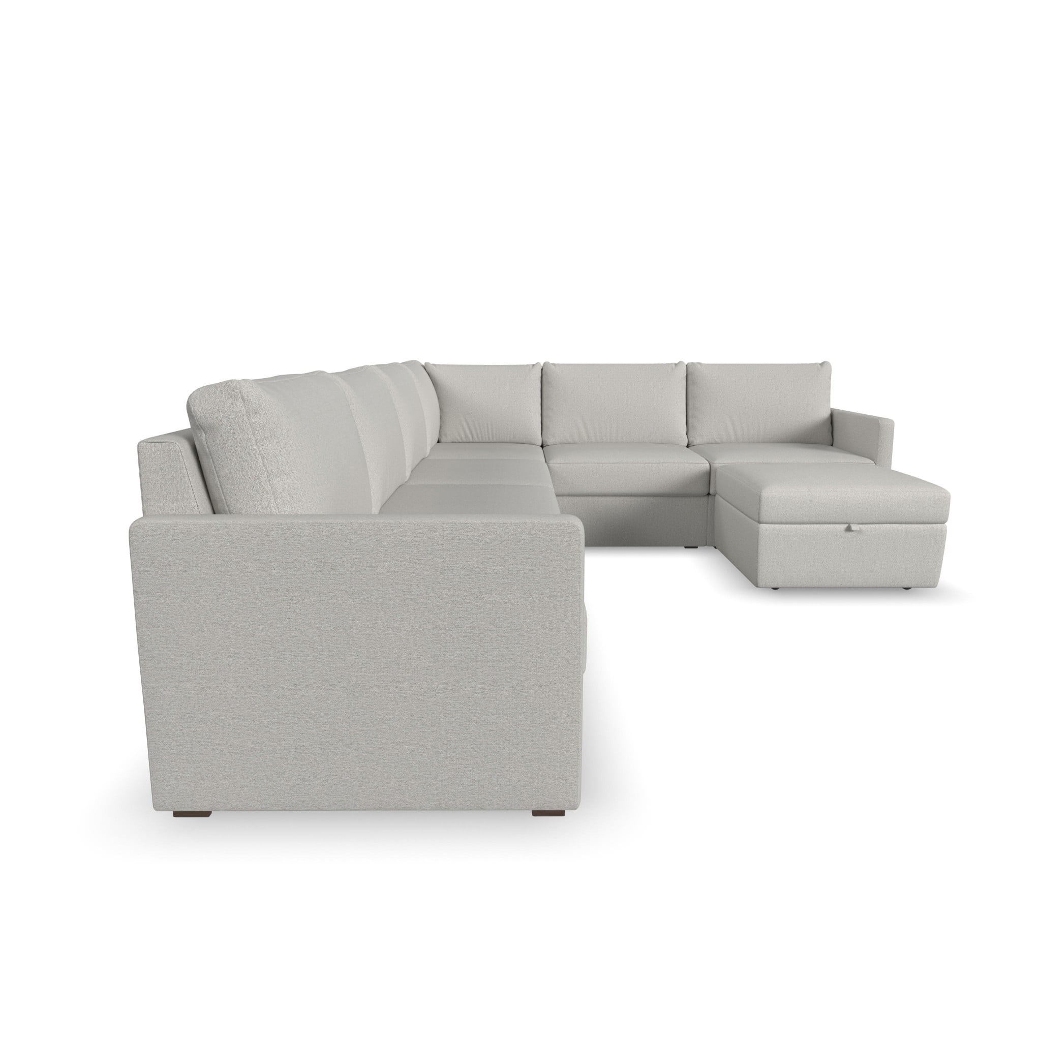 Flexsteel Flex 6-Piece Sectional Sofa and Storage Ottoman