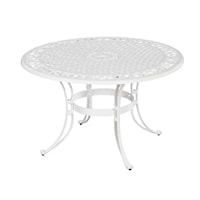Traditional Outdoor Dining Table with Cast Aluminum Frame