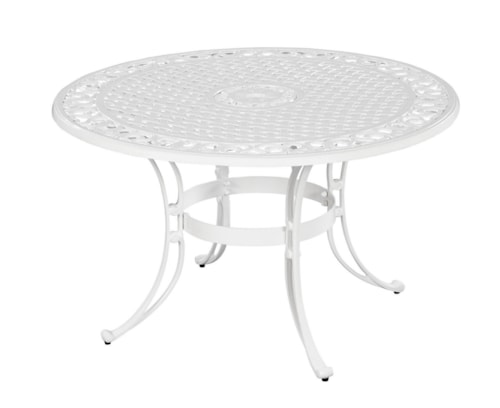 Traditional Outdoor Dining Table with Cast Aluminum Frame