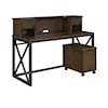 homestyles Xcel Desk with Hutch and File Cabinet