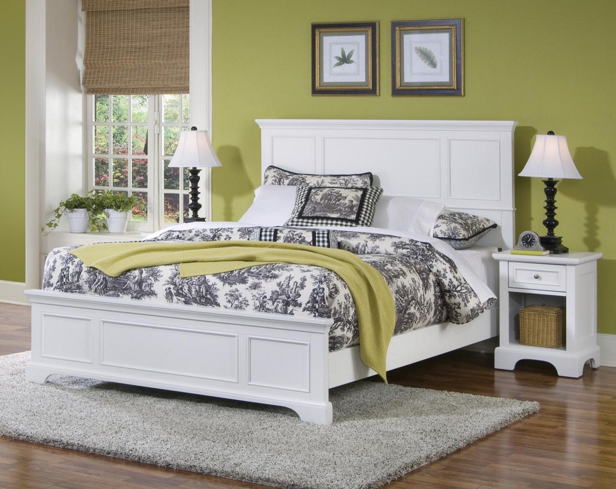 Queen Bed and Nightstand