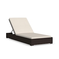 Contemporary Reclining Chaise Lounge with Stain and Fade Resistant Cushions