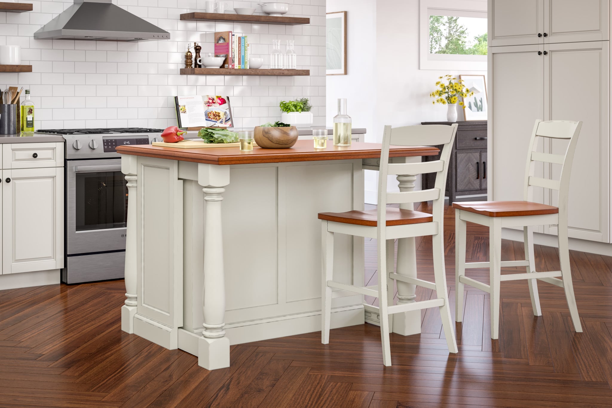 Kitchen Island with Stools