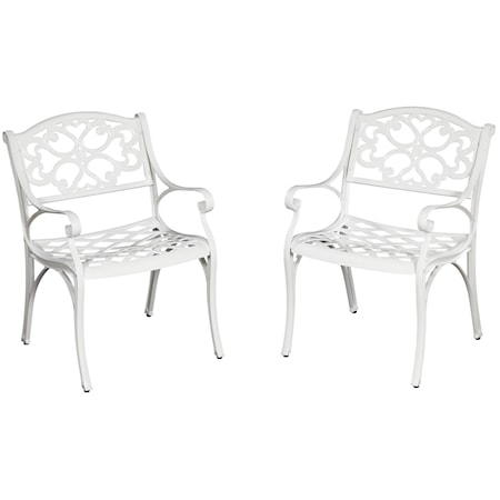 Set of 2 Outdoor Arm Chairs