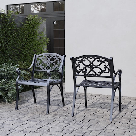 Set of 2 Outdoor Arm Chairs