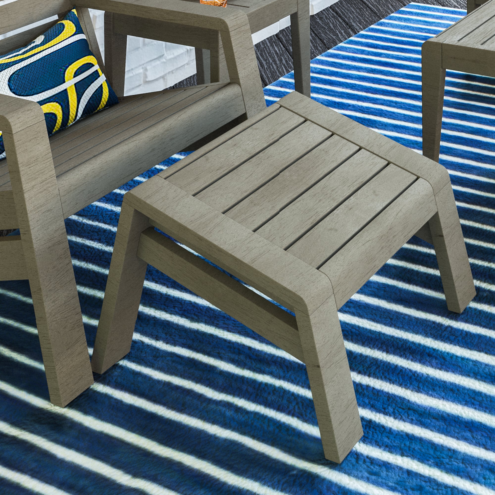 homestyles Sustain Outdoor Lounge Chair With Ottoman