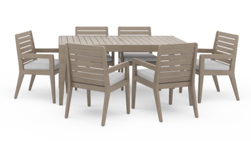 Transitional 7-Piece Outdoor Dining Set