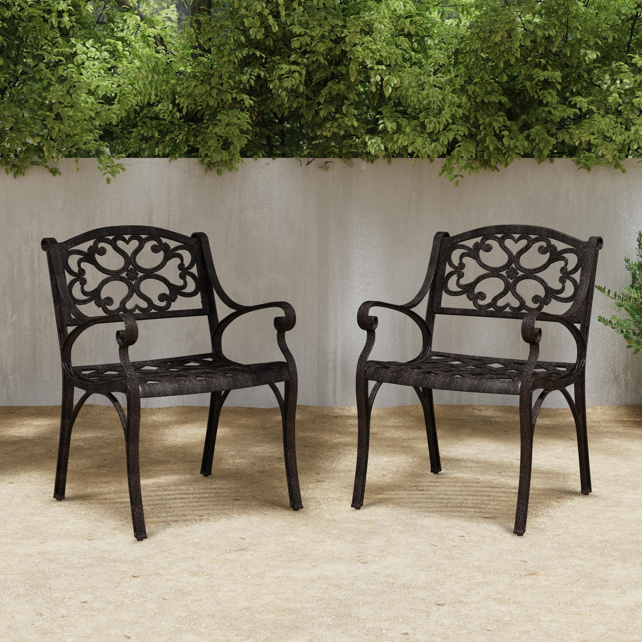 Set of 2 Outdoor Arm Chairs
