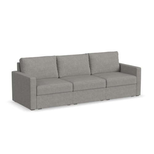 Flex Sofa with Standard Arm - Pebble