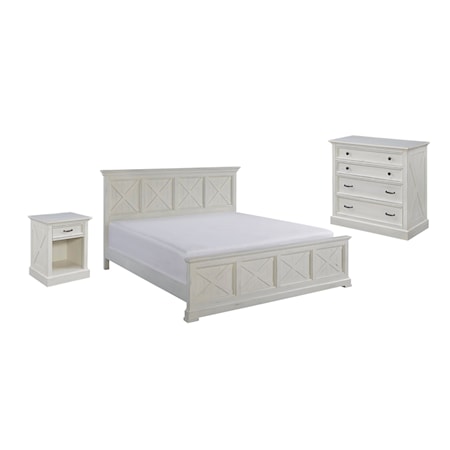 King Bed, Nightstand And Chest