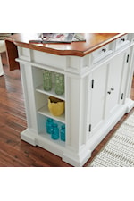 homestyles Montauk Traditional Kitchen Island with Adjustable Shelves