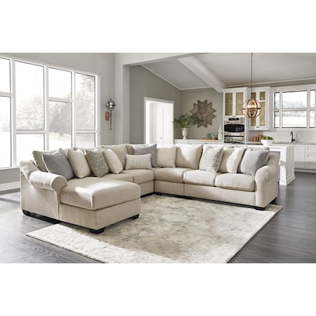 5-Piece Sectional with Chaise