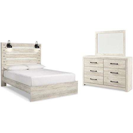 Queen Bedroom Set - Bed, Dresser, Mirror