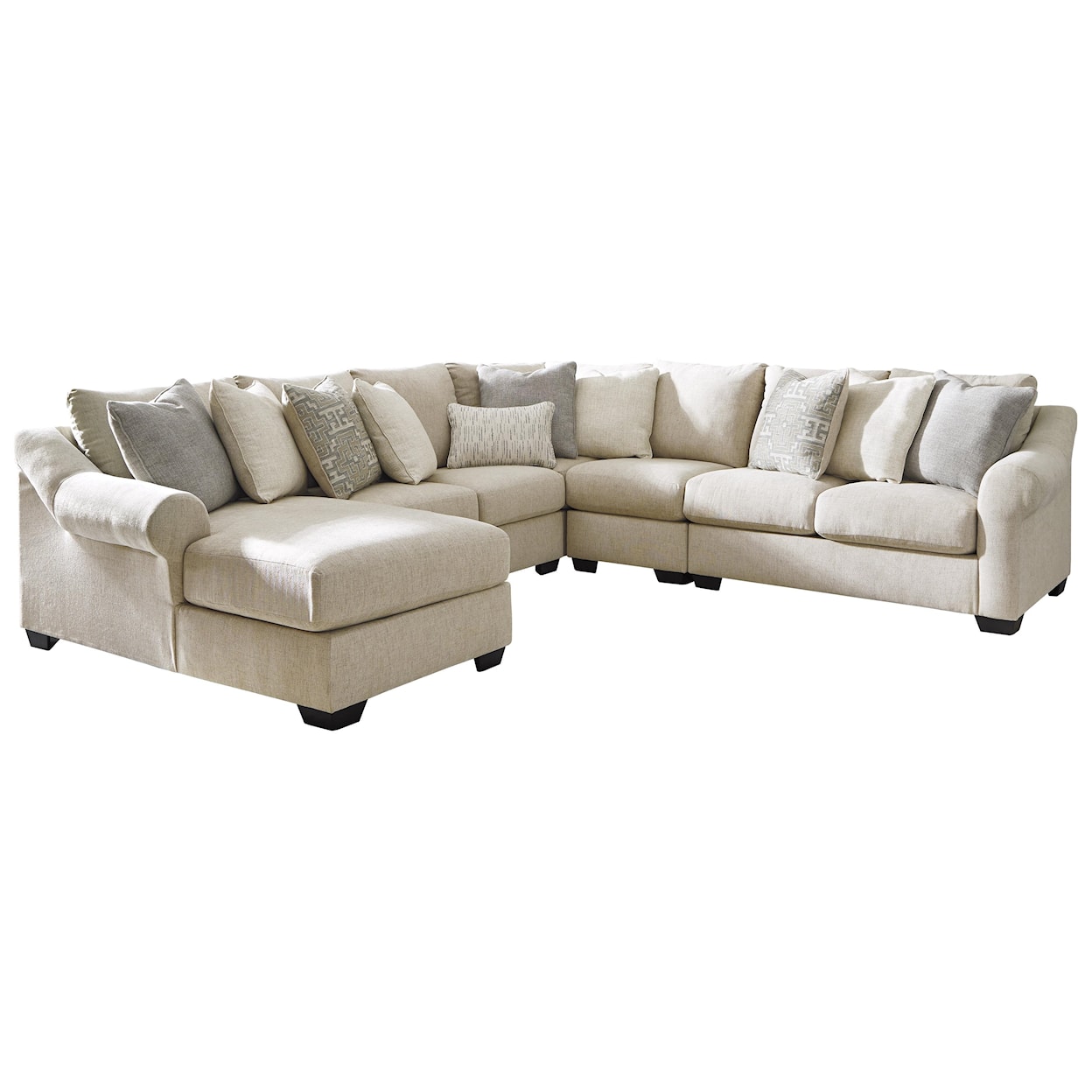 Ashley Furniture Carnaby 5-Piece Sectional with Chaise