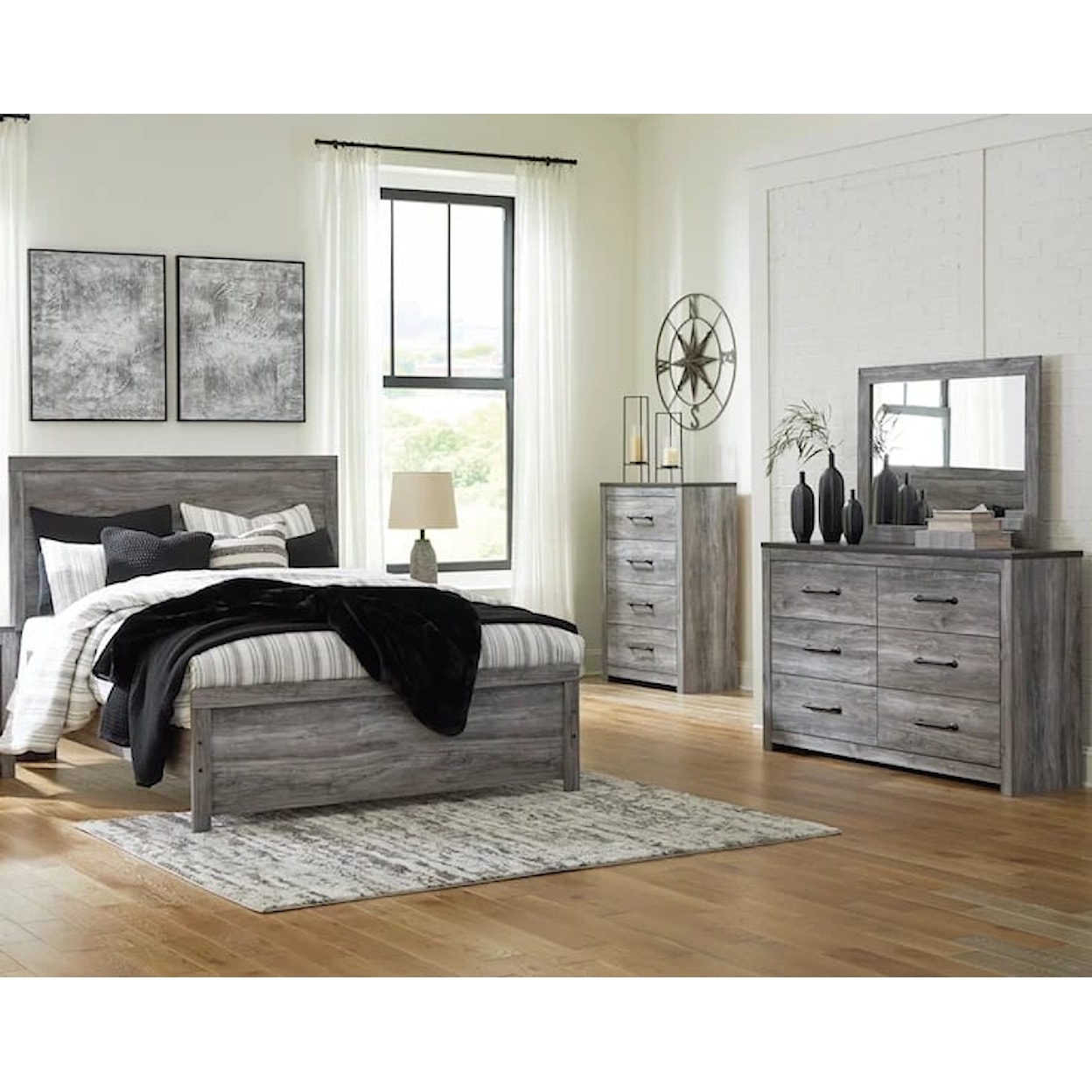 Signature Design by Ashley Bronyan Queen Bedroom Set - Bed, Dresser, Mirror