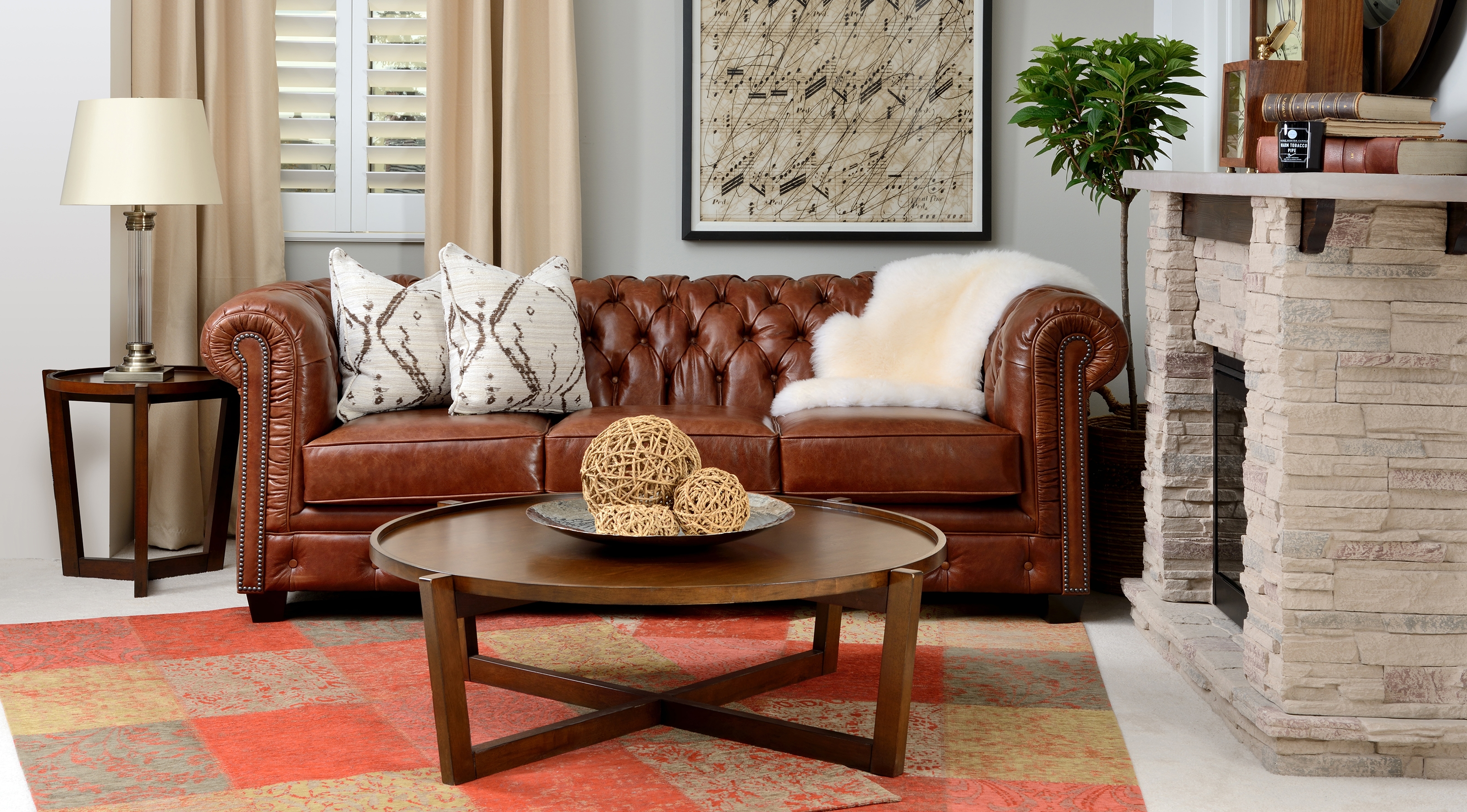 Leather Chesterfield Sofa