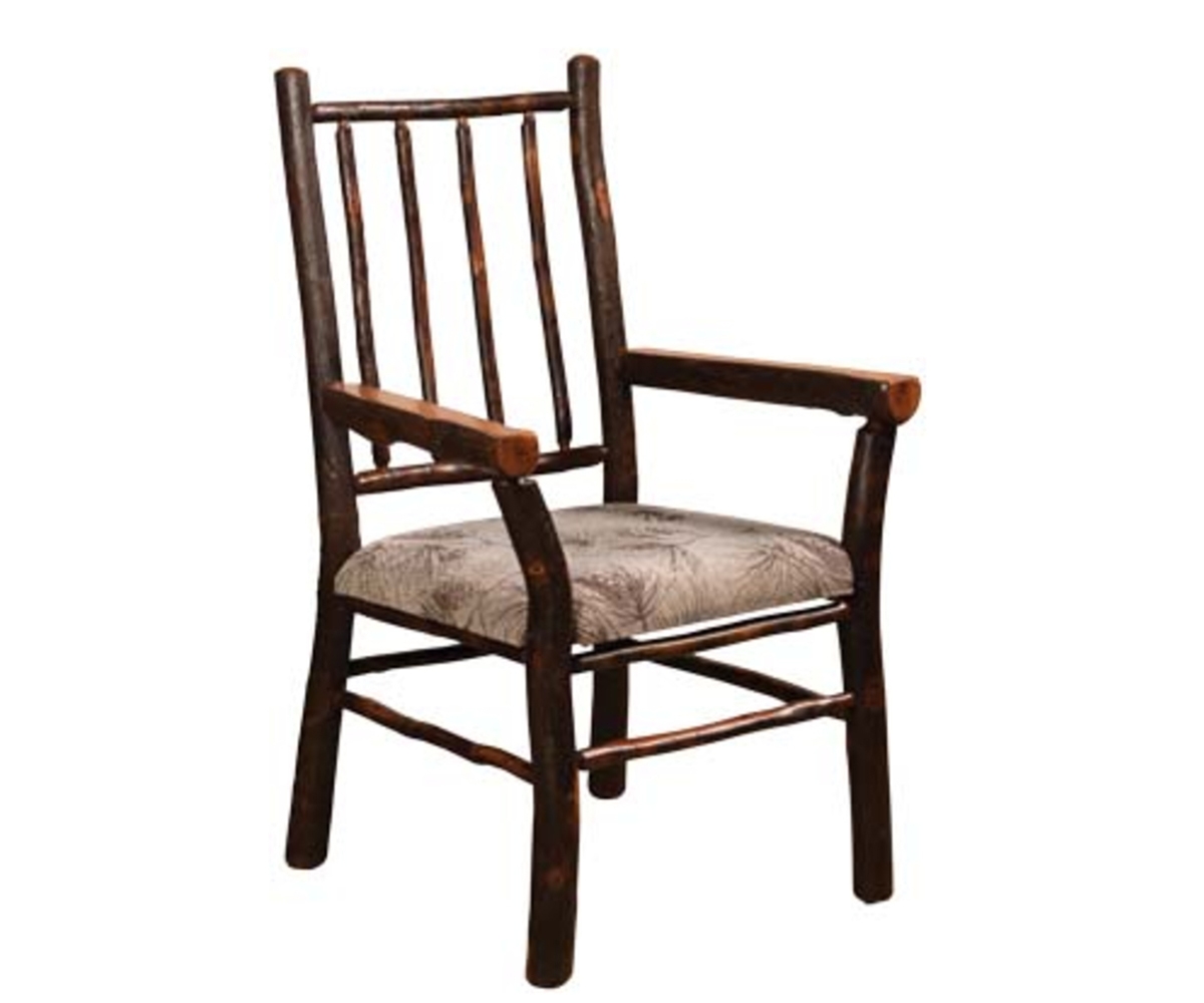 Diner Arm Chair, Spindle Back, Solid Seat