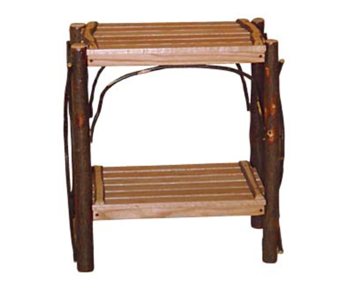 End Table Slatted Shelves