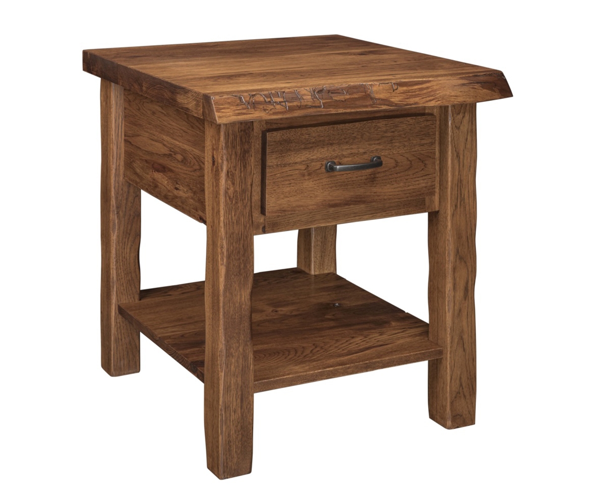 Crosslake Live Edge 1-Drawer Nightstand