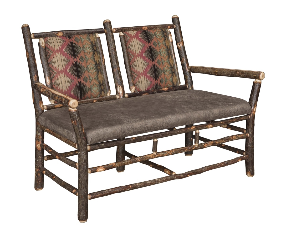 Settee With Fabric Seat &amp; Back