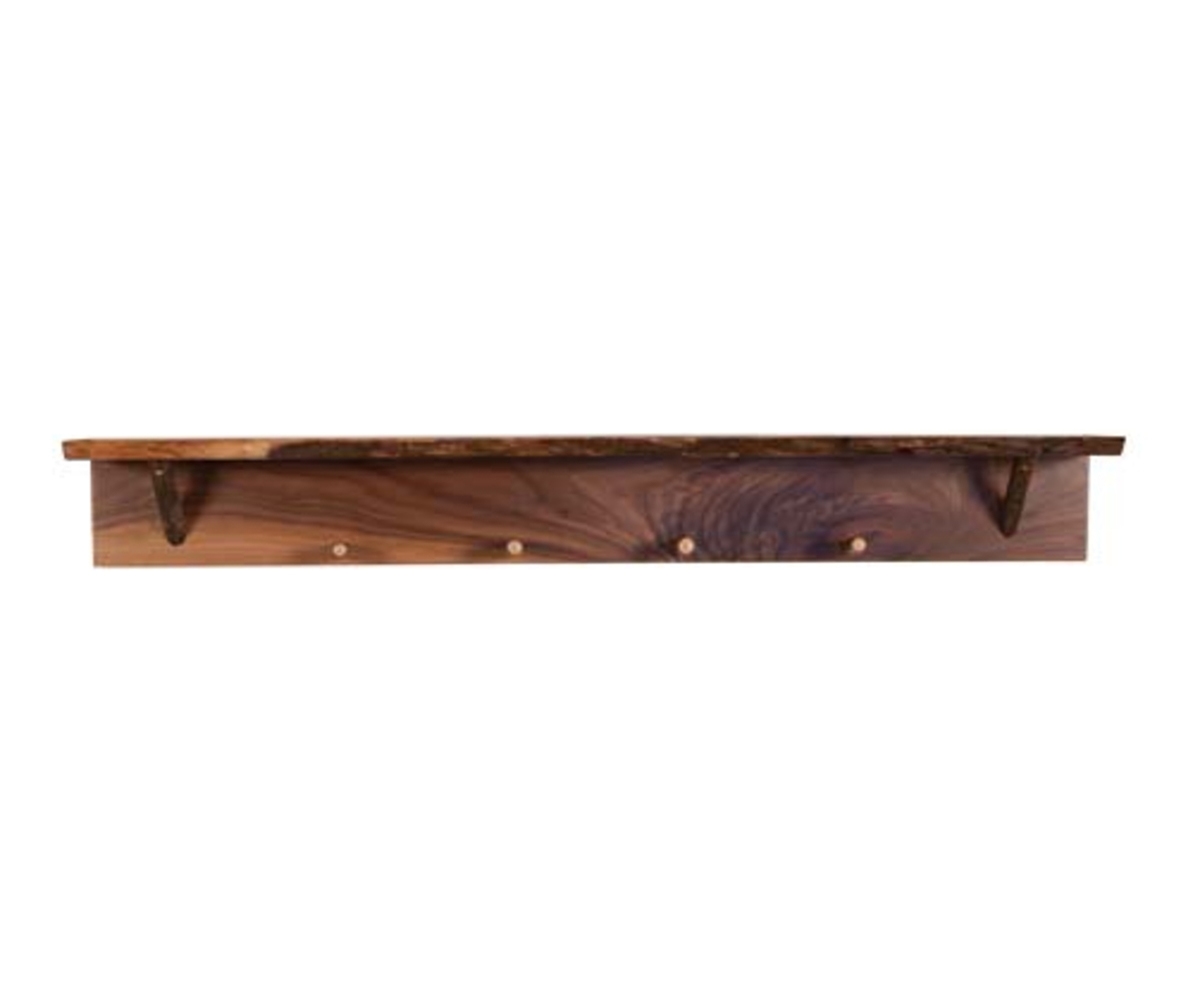 48" Wall Shelf W/4 Hooks