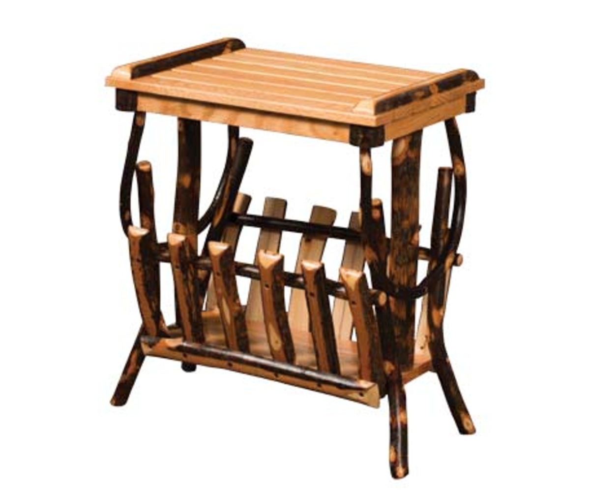 End Table Slatted Top With