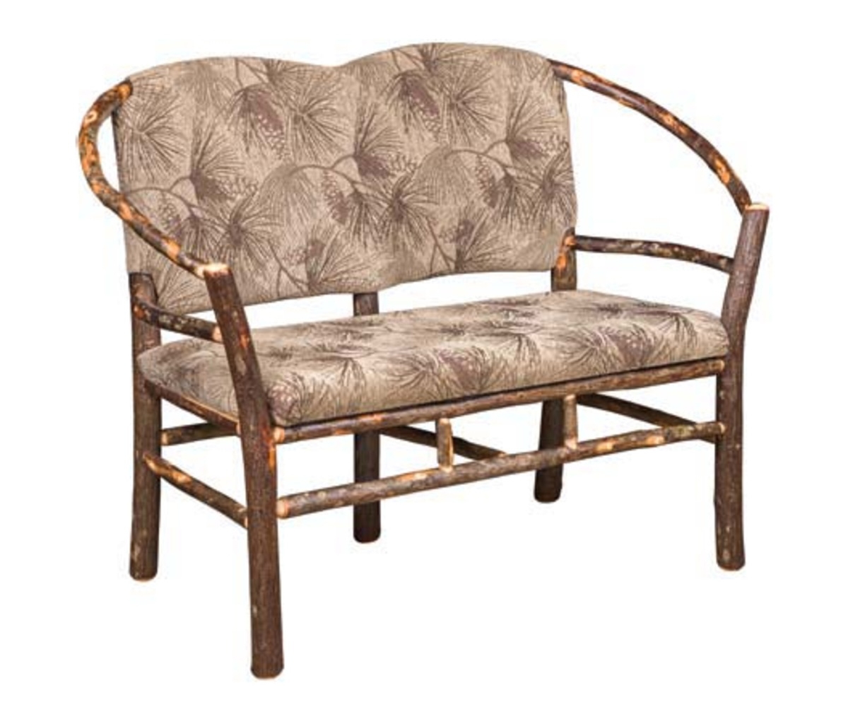 Double Hoop Settee With Fabric Seat &amp; Back